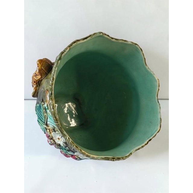 Ceramic Art Nouveau Earthenware Cachepot from Onnaing, 1890s For Sale - Image 7 of 10