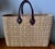 French Straw Market Tote Basket-Leather Handles For Sale In New York - Image 6 of 6