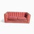 1980s Postmodern Rose Pink Grid-Tufted Loveseat, 67 In For Sale - Image 12 of 18
