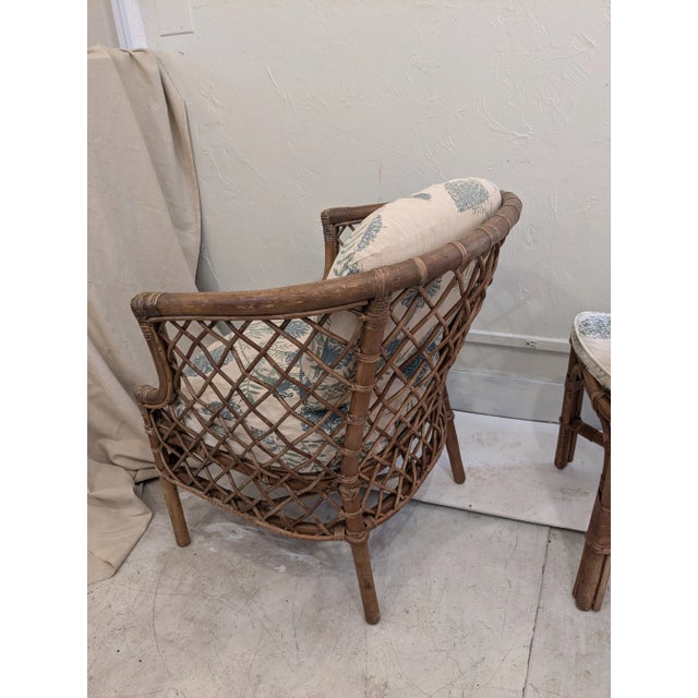 Mid 20th Century Vintage Bamboo and Reed Chairs - Set 4 For Sale - Image 5 of 7