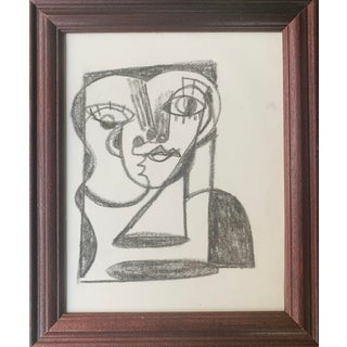 Original Abstract Charcoal Drawing by Louie DeVito For Sale