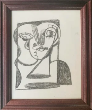 Original Abstract Charcoal Drawing by Louie DeVito