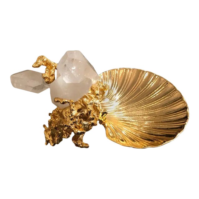 Claude Victor Boeltz French Gold Bronze Dish Sculpture For Sale