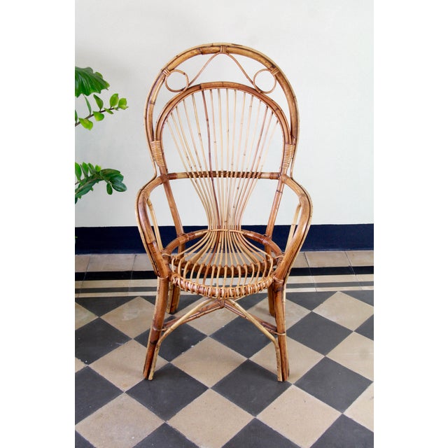 Comoda is a gracious bamboo chair hand-crafted in Italy in the mid-1970s. This sturdy refined piece was meticulously made...