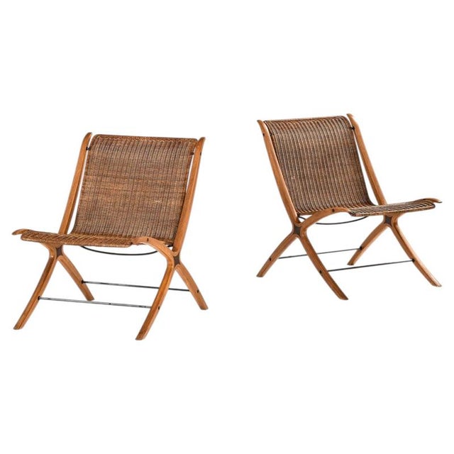 Easy Chairs in Beech and Rattan by Peter Hvidt, 1959, Set of 2 For Sale - Image 12 of 12