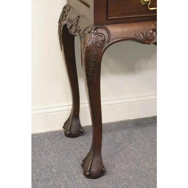 Vintage Antique Solid Mahogany Traditional Chippendale Style Ball & Claw 67" Sideboard Buffet For Sale - Image 12 of 12