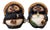Vintage Japanese Ceramic Tanuki, 1960s, Set of 2 For Sale