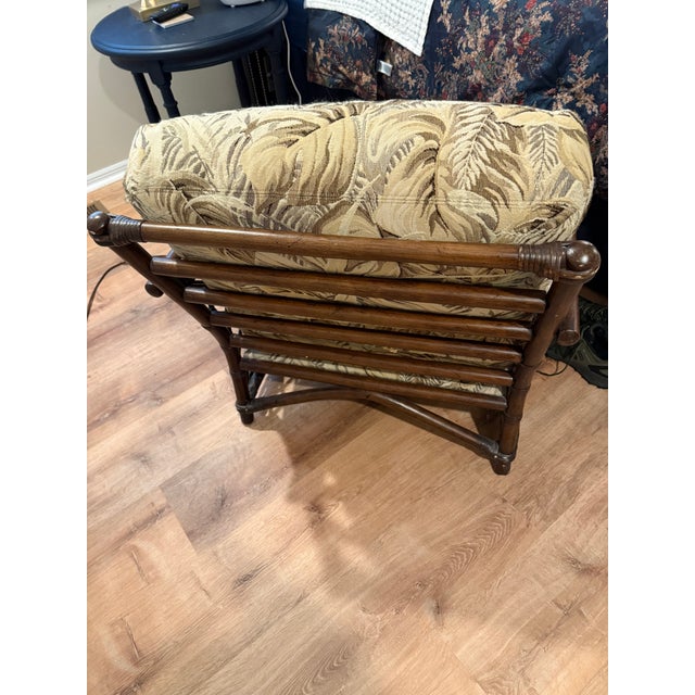 1980's Reed Lattice and Bamboo Club Chair For Sale - Image 4 of 4