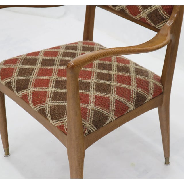 Mid 20th Century Seven Piece Cerused Oak Dining Room, attributed Paul Laszlo, 2 Extension Boards For Sale - Image 11 of 13