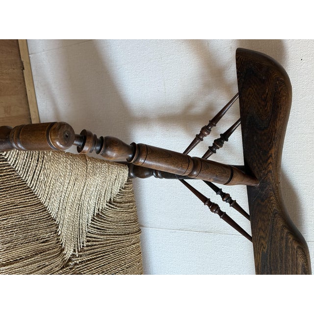 Vintage Dutch Wicker Wooden Armchair and Sofa, 1920s, Set of 2 For Sale - Image 16 of 17