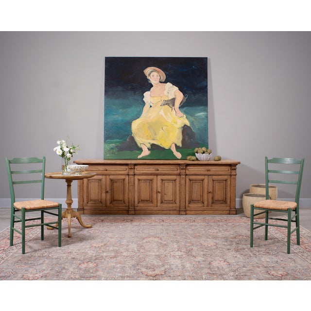 A striking and dramatic 20th century large-scale oil on canvas painting by artist Ira Yeager (American 1938-2022)...