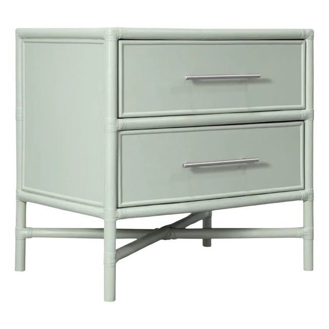Verona Two-Drawer Nightstand, Celery Green For Sale
