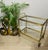 French 1940s Vintage French Polished Brass Bar Cart Attributed Maison Jansen For Sale - Image 3 of 10