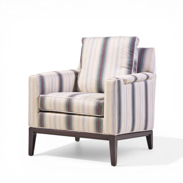 Edward Wormley for Dunbar Mid Century Mahogany Lounge Chairs - Pair For Sale In Chicago - Image 6 of 12