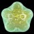 Beautiful and rare, vintage Murano hand blown light green and gold flecks Italian art glass bowl with internal decoration....