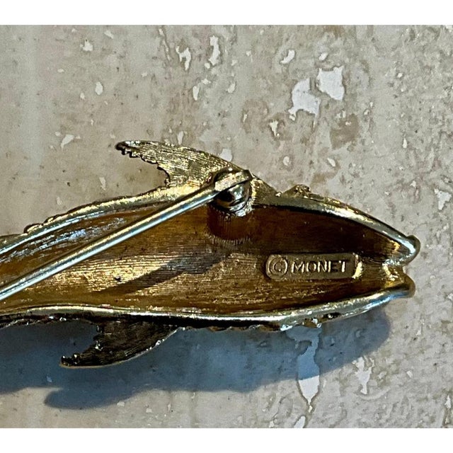 Vintage Golden Fish Brooch For Sale - Image 12 of 12