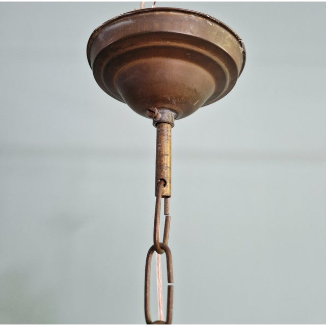 Art Deco Pendant Light in White Opaline Glass, 1920s For Sale - Image 10 of 12