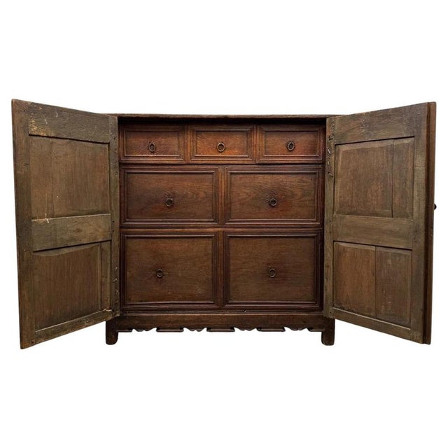 17th Century Antique Oak Fitted Cupboard For Sale - Image 12 of 12