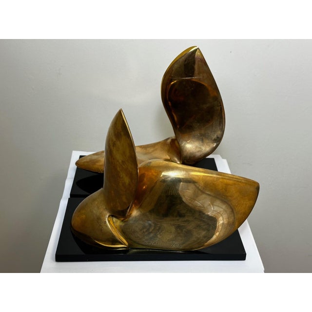 Pair of Gilt Bronze Swans by Jack Zajac — Signed & Numbered 18/95, Limited Edition Mid-Century Modern Sculptures For Sale - Image 18 of 18