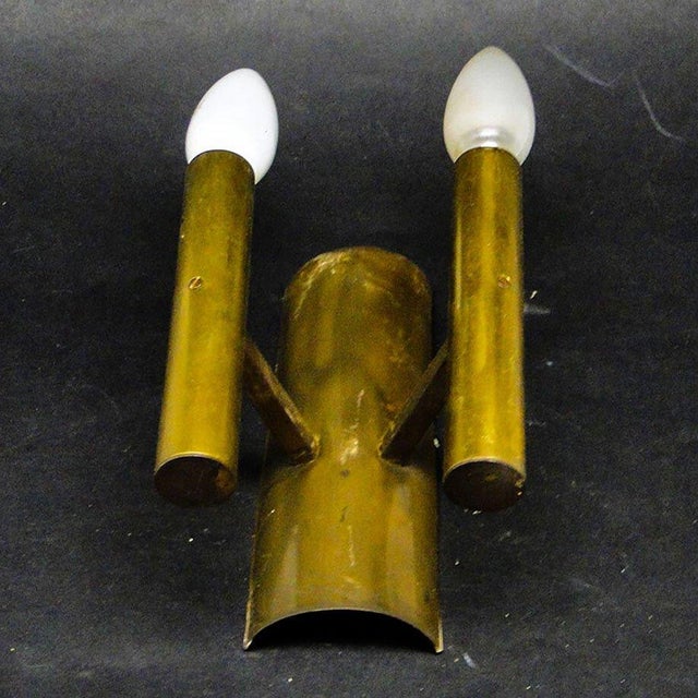 1970s Art Deco Two-Armed Wall Lamp, 1970s For Sale - Image 5 of 8