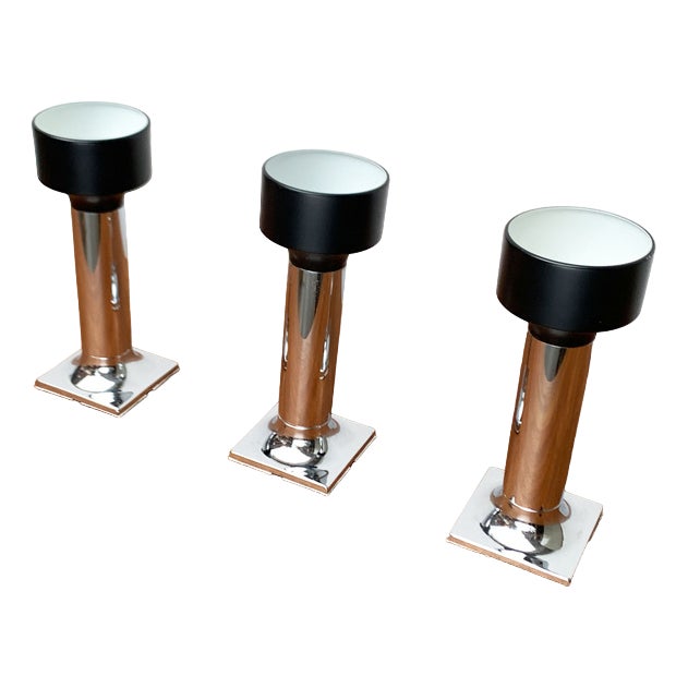 Mid-Century Space Age German Model A248 Ceiling Lamps by Rolf Krüger for Staff, 1960s, Set of 3 For Sale