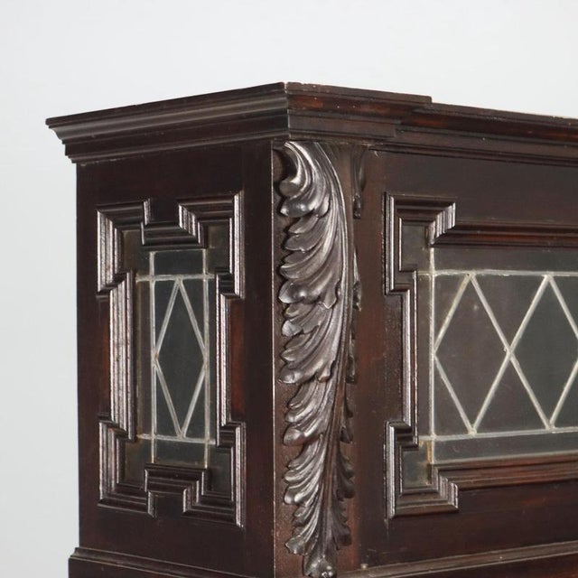 Neo-Renaissance Style Ebony and Walnut Display Cabinet For Sale - Image 4 of 12