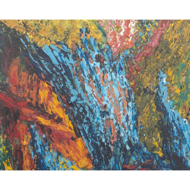 Yellow Helen Sebidi Untitled Mixed Media on Paper, 1994 For Sale - Image 8 of 9