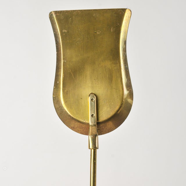 Mid 20th Century Solid Brass Seashell Handle Fireplace Tool Set With Scallop Shell Base Stand For Sale - Image 14 of 15
