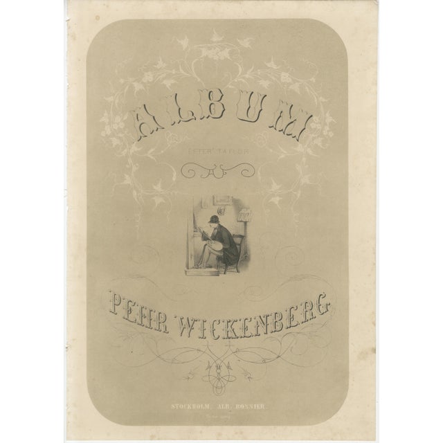 Pehr Wickenberg, Swedish Romantic Painter Portrait, 1850, Lithograph For Sale - Image 4 of 10