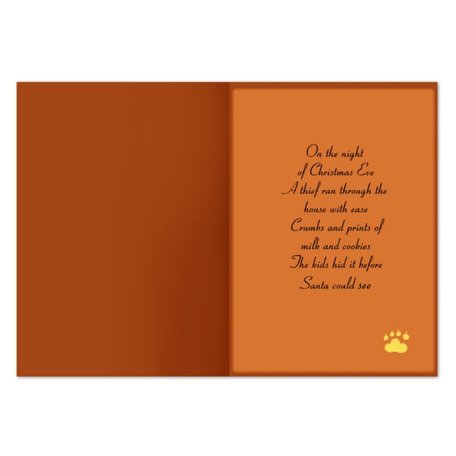 Illustration No Milk or Cookies for Santa Christmas Greeting Card, Gold Foil, Artist Signature Alieska & Jose For Sale - Image 3 of 5