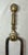 Brass Antique 18th Century Wrought Iron Turned Brass English Fireplace Tongs Tool 22 For Sale - Image 8 of 9