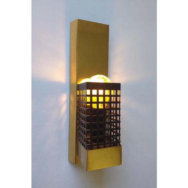 Mid-Century Brass Wall Lamp, 1970s For Sale - Image 3 of 7