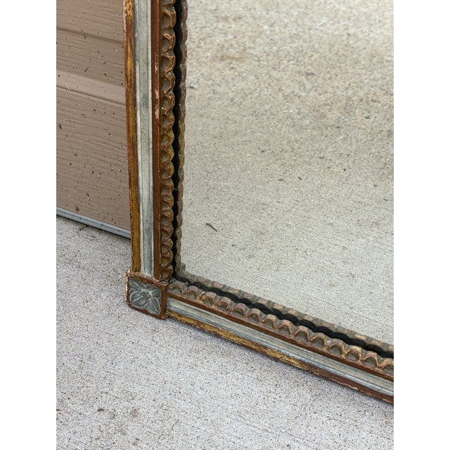 Large Hollywood Regency Trompe l'Oeil Draped Giltwood Mirror For Sale - Image 9 of 10