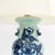 Chinese Blue and Celadon Glazed Porcelain Vase Mounted as a Table Lamp, the vessel with hand-painted floral motif, the...