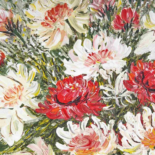 Costanza Mantovani, Floral Still Life, Oil on Canvas For Sale - Image 3 of 7