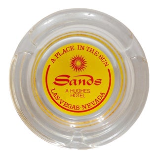 Sands Hotel Las Vegas Glass Ashtray For Sale