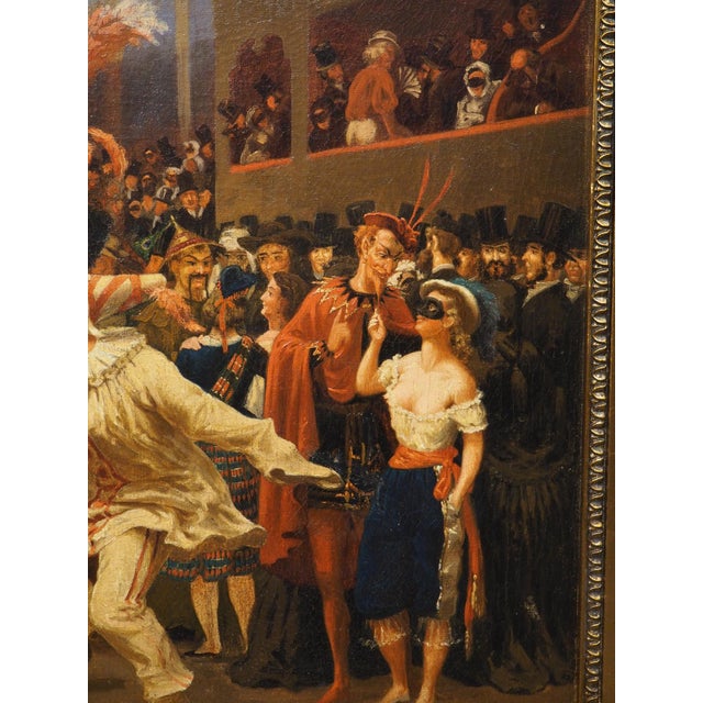 The Masquerade Ball, a 19th Century Oil on Canvas Painting in Giltwood Frame For Sale - Image 15 of 18