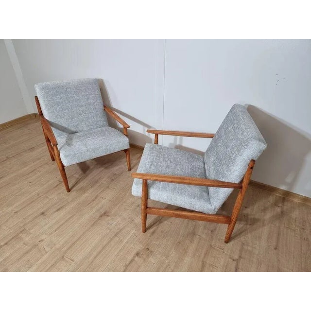 Gray Set of Mid-Century Armchairs by Ton from Ton,1960s For Sale - Image 8 of 10