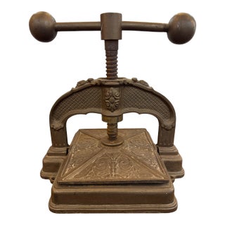 Antique French Cast Iron Book Press, C. 1890s For Sale
