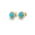 Natural Turquoise Diamond Stud Earrings 14k Yellow Gold 2.18 TCW Certified $2,490 217839 This is a Unique Custom Made...