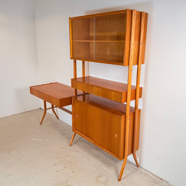 Modular Vintage Wall Unit with Desk by František Jirák for Tatra, 1960s For Sale - Image 4 of 16