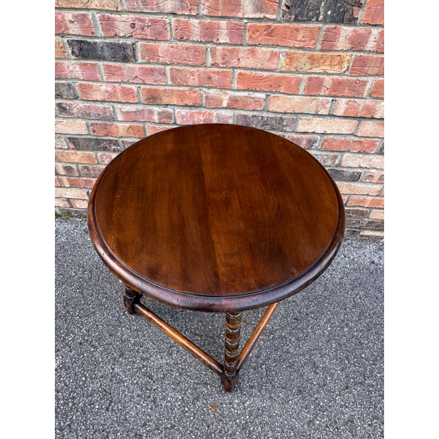 Brown 19th Century English Bobbin Twist Side Table For Sale - Image 8 of 9