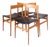 Vintage Italian Wood Dining Chairs by Passoni Udine, 1960s, Set of 4 For Sale