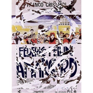 Mimmo Rotella, Silkscreen and Collage, Amarcord For Sale