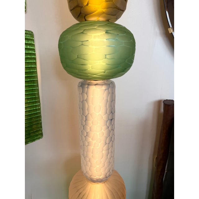 Large Contemporary Totem Murano Glass Floor Lamp by Studio Ad, Italy For Sale - Image 4 of 13