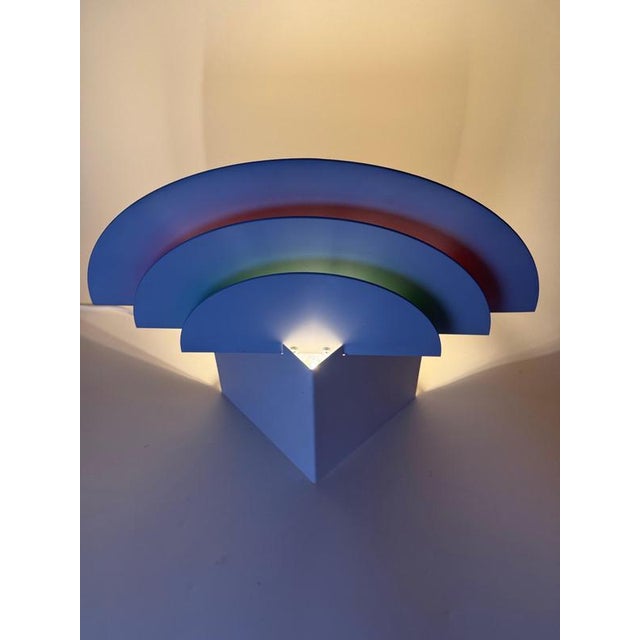 Gold Large No Neon Table or Wall Lamp attributed to Olle Andersson for Boréns, Sweden, 1980s For Sale - Image 8 of 17