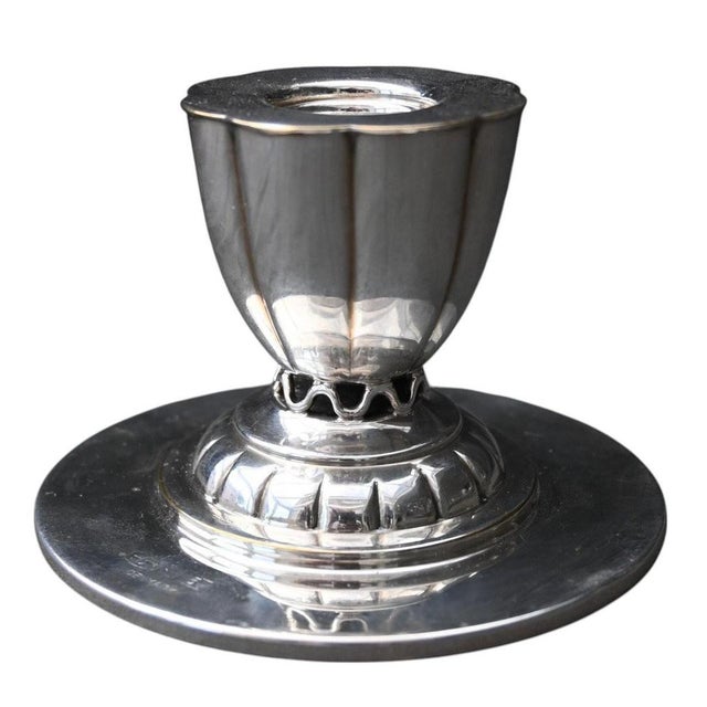 Model N°5 Candlestick in Silver by Johan Rohde for Georg Jensen, 1940s For Sale - Image 10 of 10