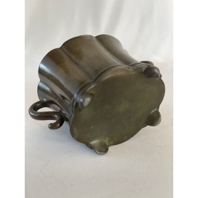 Metal 1920's Danish Art Deco Patinated Disko Metal Vase D19 by Just Andersen For Sale - Image 7 of 7
