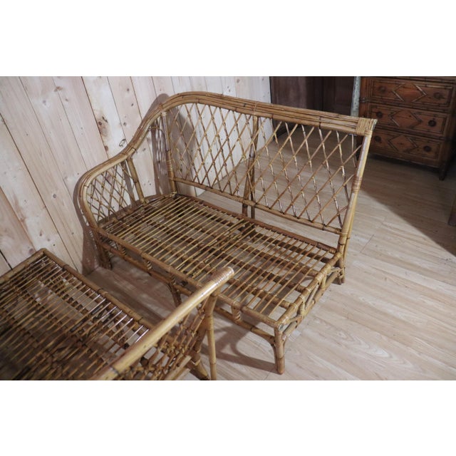 Set of Vintage Rattan Corner Sofa, 1970s For Sale - Image 10 of 16