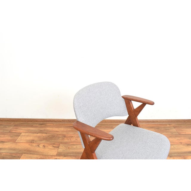 Brown Mid-Century Modern Swedish Oak Chair from Broderna Johansson, 1960s For Sale - Image 8 of 12